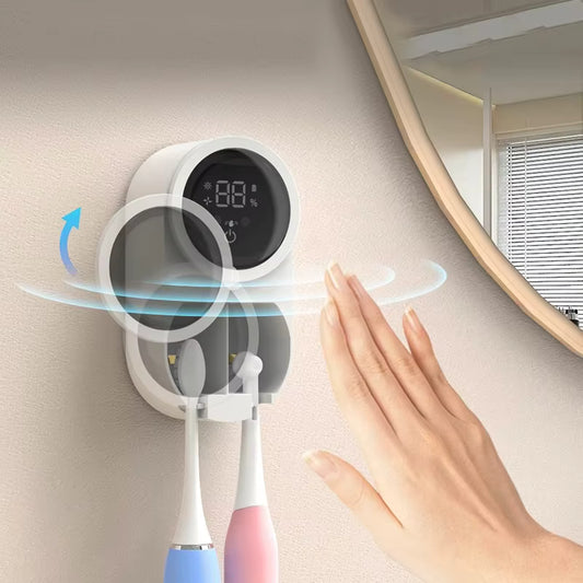 DentaShieldPro™ – Sterilizzatore UV per Spazzolini con Erogatore Automatico
