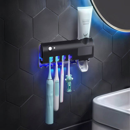 DentaShieldPro™ – Sterilizzatore UV per Spazzolini con Erogatore Automatico