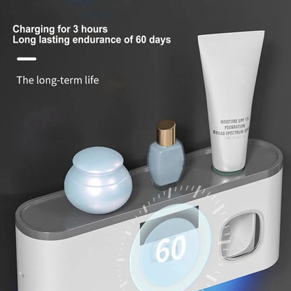 DentaShieldPro™ Family — Sterilizzatore UV 5 Posti con Erogatore Automatico