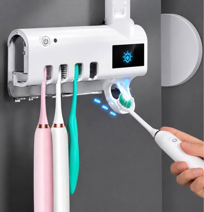 DentaShieldPro™ – Sterilizzatore UV per Spazzolini con Erogatore Automatico